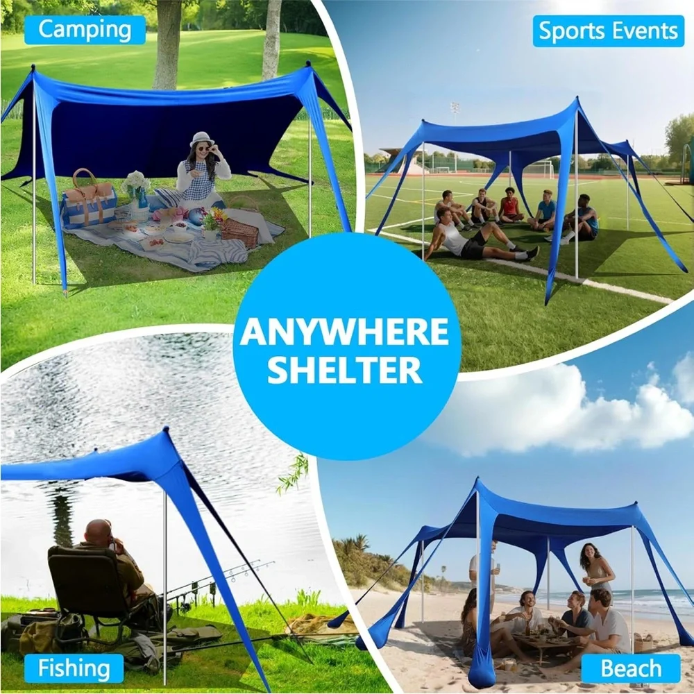 Blue Beach Shade Canopy Tent